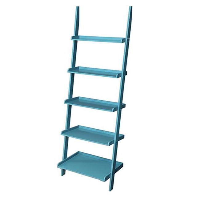 Échelle de Bibliothèque Campagnarde Française avec Fini Bleu