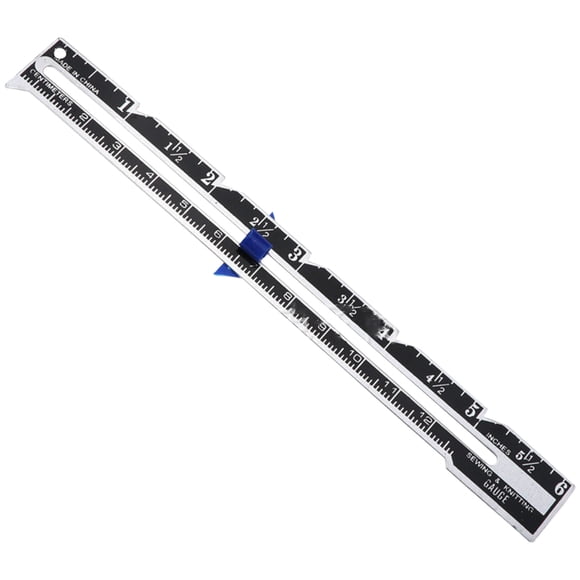 Sewing Seam Measuring Gauge for DIY Projects — Sliding Ruler Tool for Precise Stitching and Alignment in Crafting and Tailoring