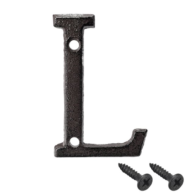 Unique Bargains 3 Inch Cast Iron House Letter Mailbox Address Sign Letter L