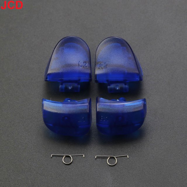 1Ensemble pour Manette PS5 V3.0 BDM-030 L1 R1 L2 R2 Boutons d'Épaule de Gâchette et Ensemble de Ressorts Accessoires de Remplacement Bleu Translucide