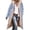 Blue, variant on Womens Winter Casual Loose Fashion Color Pocket Zippered Tops Reversible Long Cotton Coat