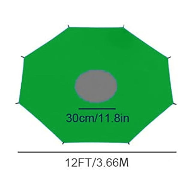 Trampoline Sun Shade Cover 10ft 12ft 14ft, UV Protection Cloth with Adjustable Straps, Weather-Resistant Outdoor Trampoline Cover for Backyard Playgrounds