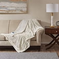 thumbnail image 2 of Beautyrest Zuri Oversized Faux Fur Heated Throw with Auto Shutoff, 50X70 Inches Snow Leopard, 2 of 4