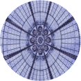 thumbnail image 1 of Ahgly Company Machine Washable Indoor Round Transitional Deep Periwinkle Purple Area Rugs, 5' Round, 1 of 7