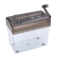 thumbnail image 2 of Anggrek Portable Manual Paper Shredder, Strip Cut Shredder, Compact Structure, with Hand Crank, Transparent, 1 Count, 2 of 8