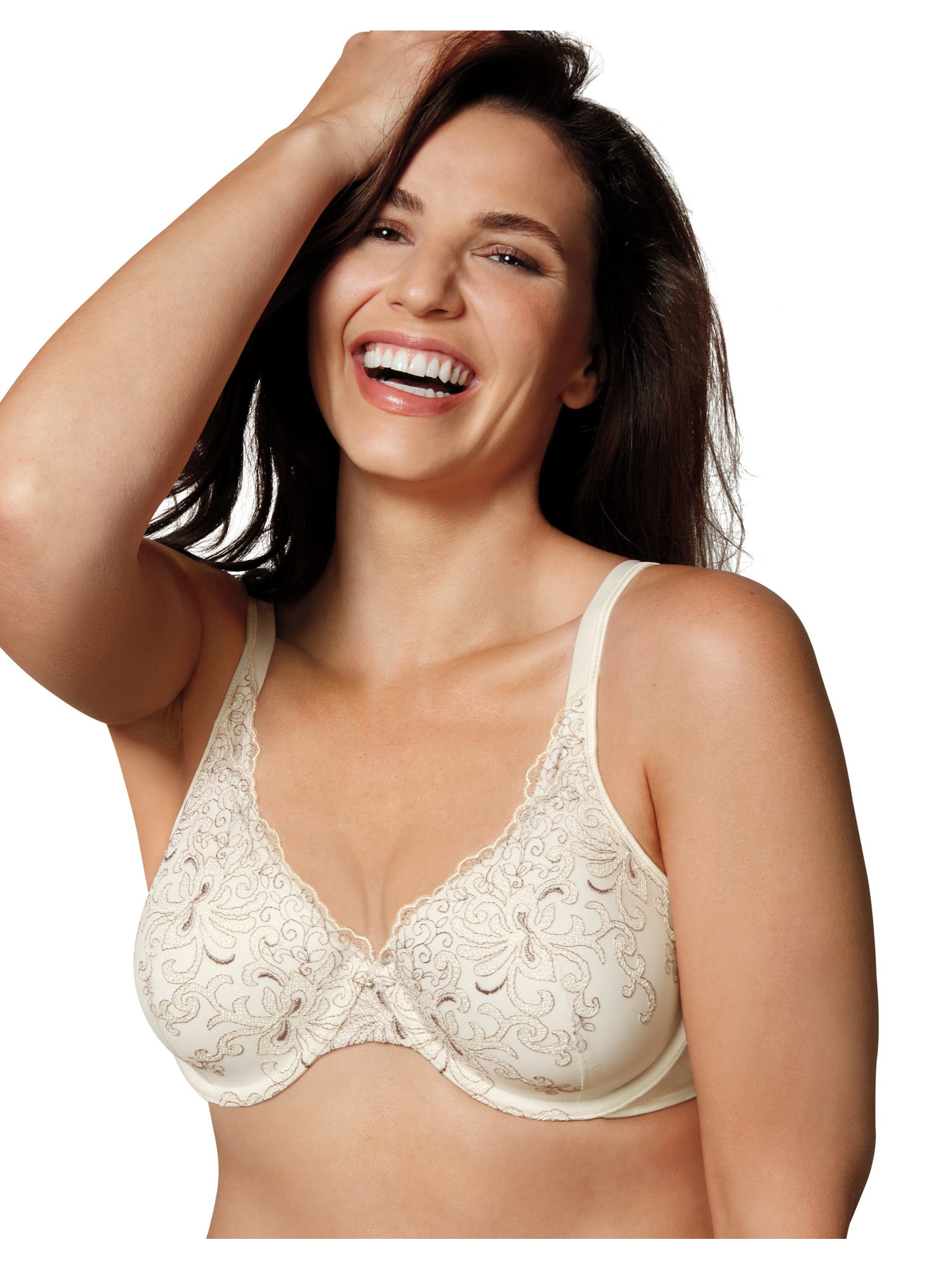 Playtex Secrets Soutien-Gorge à Armatures Brodé pour Femmes Feel Gorgeous, 42D