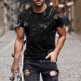 thumbnail image 2 of Birdeem Chemises pour Hommes Mode Hommes Confortables Imprimés Manches Courtes Col Rond Blouses Chemises, 2 of 12