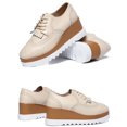 thumbnail image 4 of LSLJS Chaussures en Cuir Style Britannique pour Femmes à Bout Rond, Talon Compensé, Semelle Épaisse à Pompon Style Muffin, Chaussures en Cuir pour Femmes, 4 of 7