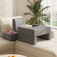 thumbnail image 4 of Gymax 3-Piece Reading Pillow Set Extra Large Lap Desk w/ Coaster Back Cushion Gray, 4 of 10