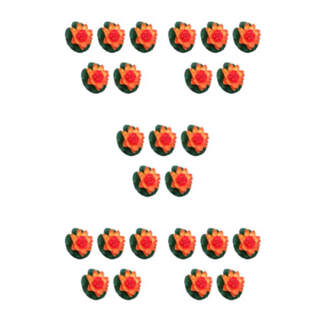 Wweixi 5pcs/set Artificial Lotus Realistic Appearance Easy To Clean Long-lasting sunset red 5Set