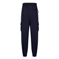 thumbnail image 3 of Autumn And Winter Mens Solid Color Work Pants Drawstring Leg Mouth Sticky Tape Pocket Casual Pants, 3 of 5