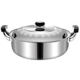 thumbnail image 1 of Dual Handle Hotpot Pot Stainless Steel Divided Hot Pot Multi-function Stockpot Home Accessory, 1 of 9