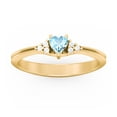 thumbnail image 2 of Birthstone Heart Ring with Shoulder Accents - Blue Topaz (December), 2 of 4