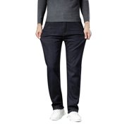 Men'S Winter Outdoor Fashionable Slim Fit Velvet Jeans Men'S Jeans Black 38