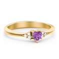 thumbnail image 1 of Birthstone Heart Ring with Shoulder Accents - Amethyst (February), 1 of 4