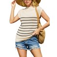 thumbnail image 4 of Charmo Womens Short Sleeve Sweater Tops Knit Cap Sleeve Sweater Tanks, 4 of 5
