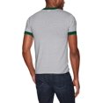 thumbnail image 2 of T-Shirt à Col Contrastant 2TG Athlétique Chiné/vert Foncé, 2 of 3