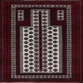 thumbnail image 1 of Ahgly Company Machine Washable Indoor Square Industrial Modern Maroon Red Area Rugs, 3' Square, 1 of 7