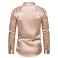 thumbnail image 3 of Chemise en Denim Homme Décontractée Unie Mode Sport Rayée Double Poche Manches Longues Chemise à Pression Chemise pour Homme Décontractée, 3 of 9