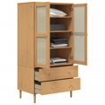 thumbnail image 2 of vidaXL Wardrobe SENJA Rattan Look Brown 90x55x175 cm Solid Wood Pine, 2 of 5