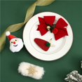 thumbnail image 3 of Pinces à Cheveux de Noël Festives : Barrette pour Cheveux 3 Pcs, Accessoire pour Cheveux avec Bande à Claquer, 3 of 6