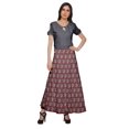thumbnail image 2 of Moomaya Jupe Longue Imprimée en Rayonne pour Femmes Grande Taille, Jupe Maxi à Taille Nouée, 2 of 6