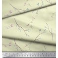 thumbnail image 3 of Soimoi Rayon Fabric Leaves & Buds Flower Printed Fabric 1 Yard 56 Inch Wide, 3 of 3