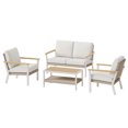 thumbnail image 1 of SONGMICS HOME Collection Sencillo Ensemble 4 pièces pour l'extérieur, Couleur Os, 1 of 7