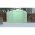 thumbnail image 2 of Arrow Select 10 x 12 x 8 ft Sage Green Steel Storage Shed, 2 of 6