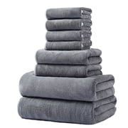 TopLLC Bath Towels 8-Piece Towel Set 2 Bath Towels 2 Hand Towels 4 Washcloths 600GSM Hotel-Grade Dry Bathroom Soft Spa Collection For Bath Beach Gym bath towels