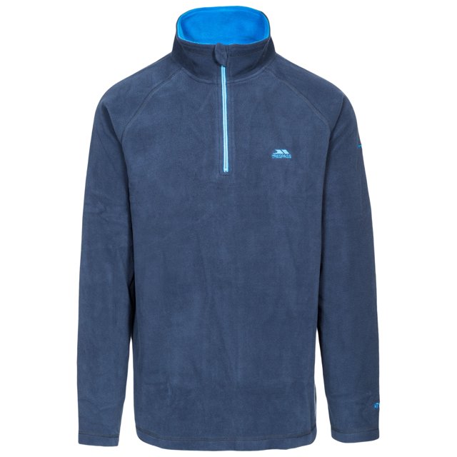 Trespass Mens 1/2 Zip Microfleece Blackford Navy in Size - S