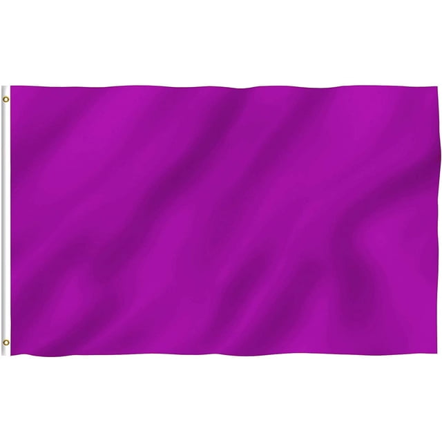 ANLEY Fly Breeze Drapeau Violet Uni 3 X 5 Pieds en polyester durable aux Couleurs Vives et à la Teinture Inaltérable. Comprend des Bords à Double Piqûre, un en-Tête en Toile et Deux Oeillets en Laiton pour une Suspension Facile. Conception Légère Adaptée aux Zones à Faible Vent, Idéale pour la Déco de Jardin.