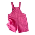 thumbnail image 1 of Plebaso Girls Summer Sleeveless Solid Color Casual Suspender Romper Spaghetti Strap Shorts Jumpsuit With Pockets, 1 of 6