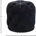 thumbnail image 4 of Meridian Furniture Harper Contemporary Velvet Ottoman/Stool in Black, 4 of 4