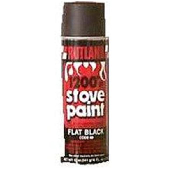 Rutland 80 1200 degrees F MULTI-USE- HI-TEMP PAINT- Flat Black spray can 12 fl.oz.