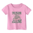 thumbnail image 3 of Hauts Filles Décontractés Enfants Motif Lettres Multicolores Manches Courtes Col Rond T-Shirts et Chemises, 3 of 3