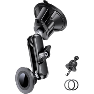 MJMJ Support magnétique de téléphone de voiture [3-in-1] pour tableau de bord, pare-brise & Vent, avec coupe à aspiration forte, bras en métal réglable & 360° Rotation, Universal Phone Mount pour tous les téléphones cellulaires