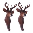 thumbnail image 1 of 2pc Wall Hangers Animal Storage Hooks Deer Head Hooks Key Hanging Hooks, 1 of 8