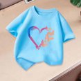 thumbnail image 1 of Rbaofujie Girls Tops Summer Short Sleeve Round Neck T Shirts Basic Tee for Kids, 1 of 5