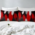 thumbnail image 4 of Erosebridal Ensemble de Draps Moderne Abstrait Format Simple, Draps Art Aquarelle Simple, Rouge Noir 3 Pcs, 4 of 7