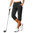 thumbnail image 2 of Timegard Womens Capri Pants Stretch High Waist Button Pull on Work Business Casual Pants for Summer with Pockets, 2 of 8