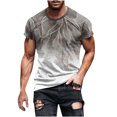 thumbnail image 2 of HKEJIAOI Hommes Printemps Été Décontracté Sport Couleur Bloc Raglan Manches Col Rond T-Shirt, 2 of 5
