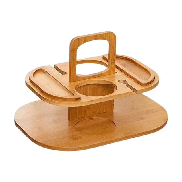 Versatile Wooden Serving Tray Minimalist Design Food Storage Solution For Organizing Items Indoor Outdoor Use