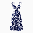 thumbnail image 2 of PatPat Ensemble Assorti pour la Famille, Chemise Bleue à Manches Courtes à Imprimé de Feuilles Ou Robe à Bretelles avec Dos Smocké, 2 of 5