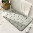 thumbnail image 4 of Dvkptbk Thick Striped Memory Foam Bath Rugs, Soft Absorbent Velvet Bathroom Mats, Non-Slip Bottom , Machine Washable Bathmat, Carpet Rug Room Decoratio for Washing Bathroom Rug Blanket, 4 of 7