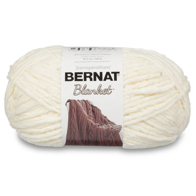Bernat® Blanket™ #6 Super Bulky Polyester Yarn, Vintage White 10.5oz/300g, 220 Yards