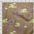 thumbnail image 4 of oneOone Velvet Brown Fabric Tropical Beach Sewing Craft Projects Fabric Prints By Yard 58 Inch Wide, 4 of 4