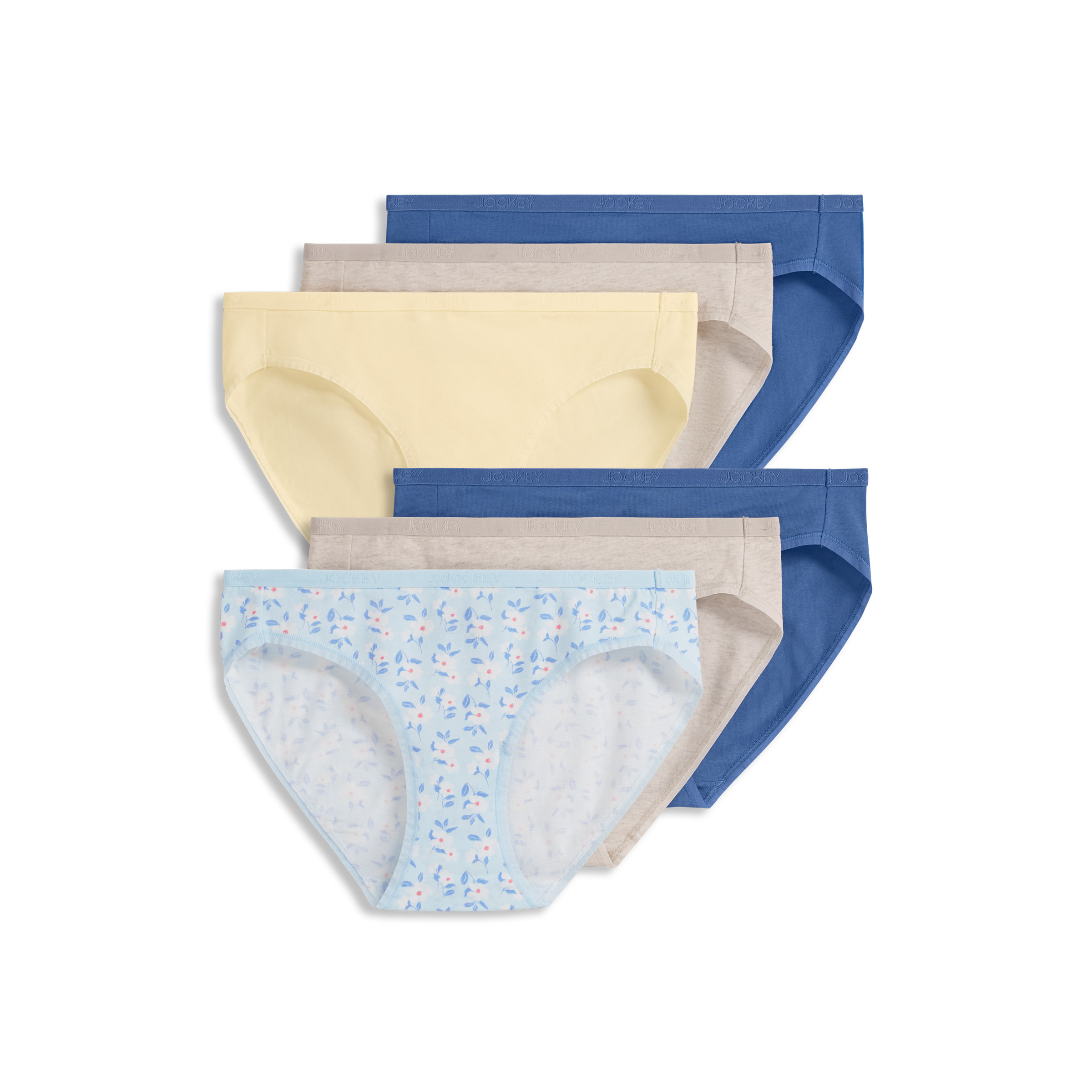 Jockey Bikini à Logo Extensible en Coton Biologique pour Femmes - Lot de 6