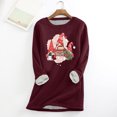thumbnail image 1 of Tenues d'Hiver Mignonnes pour Femmes Mode Noël Impression Manches Régulières Hiver Vacances Décontracté Manches Courtes Col Rond Chemise Hauts Tenues de Travail d'Hiver pour Femmes en Solde, 1 of 6