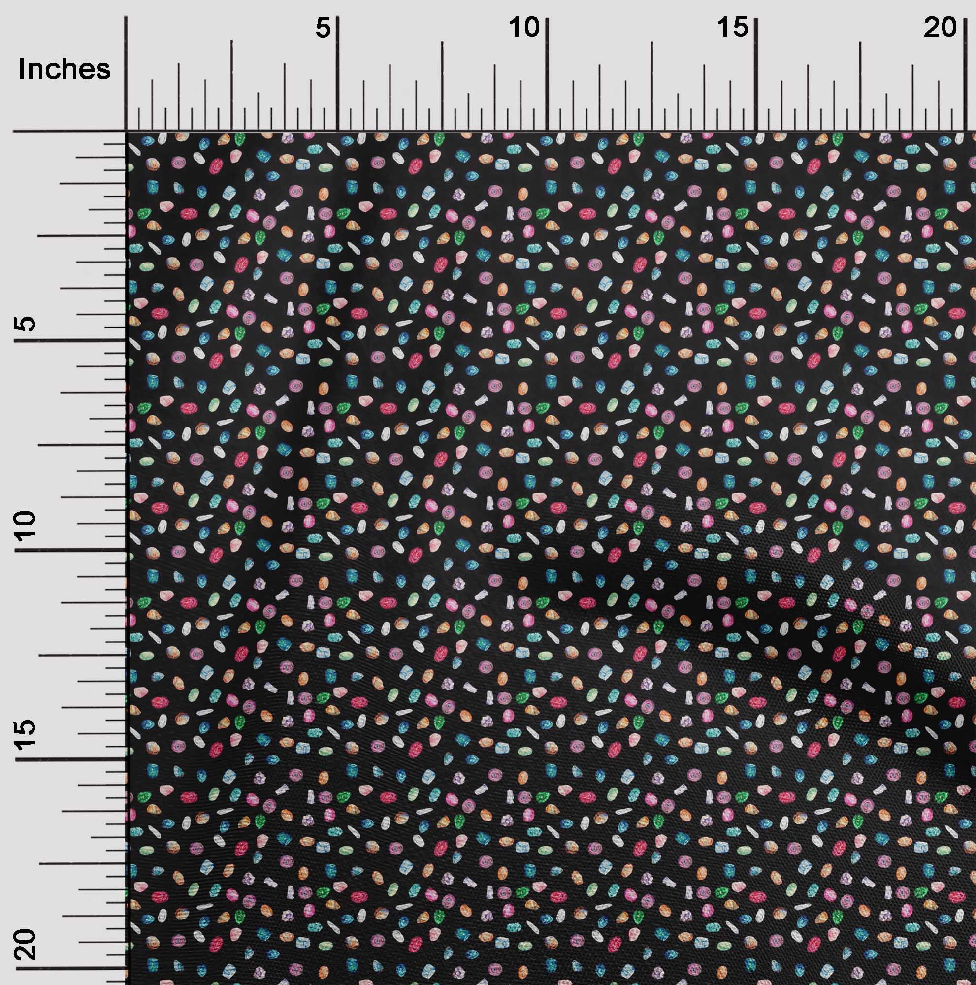 oneOone Cotton Poplin Fabric Crystal & Gemstone Ocean Decor Fabric Printed BTY 42 Inch Wide